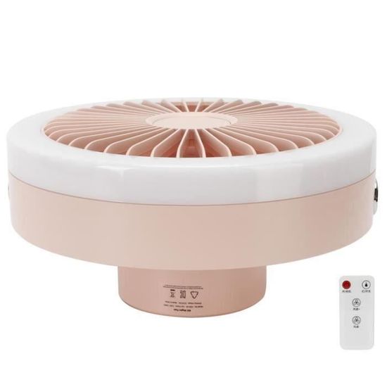 Ventilateur Mural Miniature Avec Télécommande - 3 Vitesses + Veilleuse - Idéal Pour Chambre, Bureau Ou Garage - 12