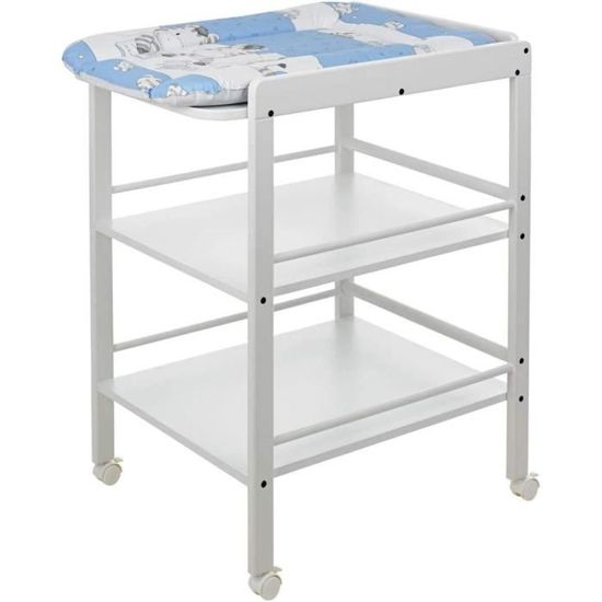 Table à Langer Murale Pliante Geuther Wicki - Blanc étoile, Dimensions 75x71x59 Cm, Jusqu'à 15 Kg, Avec Matelas