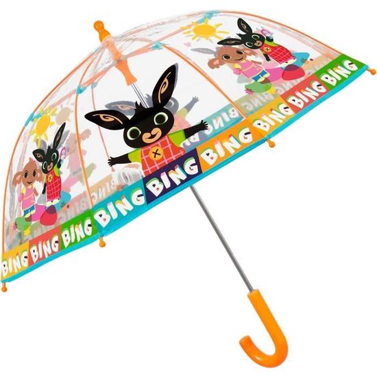 Parapluie Enfant Transparent Dôme à Bulles - 70 Cm De Diamètre - Ouverture Automatique, Poignée Ergonomique - Résistant Au Vent