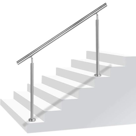 UISEBRT Rampe Escalier Acier Inoxydable avec 0 Tiges 80cm Main Courante pour Escalier Balustrade Balcon