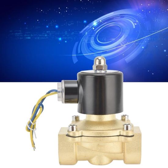 Électrovanne Électrique Heschen Laiton 2W-250-25K PT1'' DC12V - Vanne Normalement Ouverte Action Directe