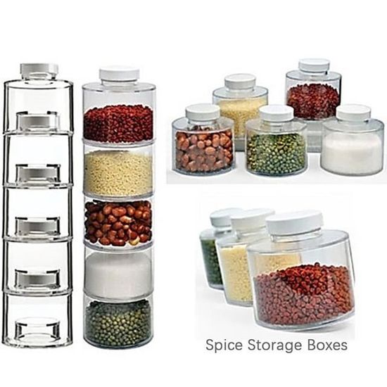 Bocaux De Rangement Transparents Pour Salle De Bain - Acrylique épais, Couvercle Marron, 7x7x11.5 Cm Ou 7x7x20 Cm - Pour Cotons, Cosmétiques