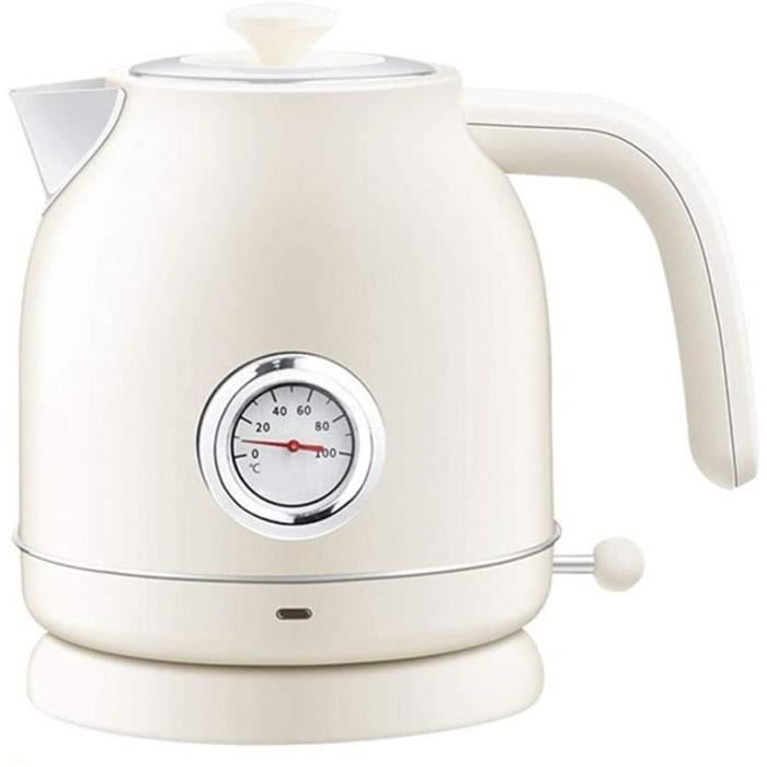 bouilloire électrique thermostat réglable, 0℃-100 températures préréglées pour bouilloire à thé bouilloire inox 1.7 l,1800 w,sec é