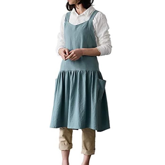 Cuisson poches TABLIER Dos Croisé robe tablier de cuisine Working Cloth Antisalissures Cuisson poches TABLIER Dos Croisé robe tablier de cuisine Working Cloth Antisalissures