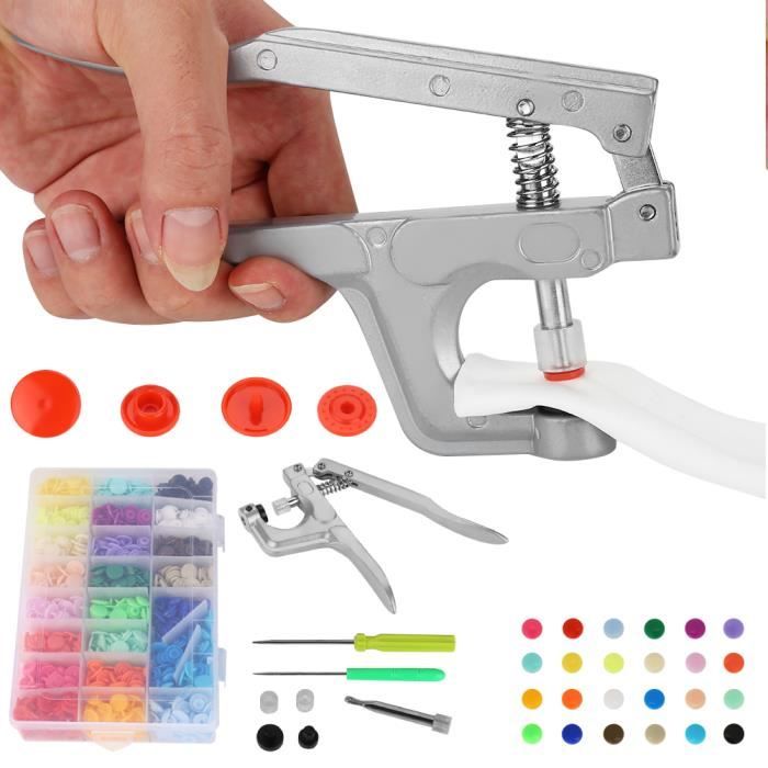 360pcs Boutons-pression avec pince et étui HB112314