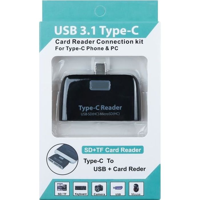 Lecteur de cartes pour NINTENDO Switch Smartphone Type-C Android SD Micro SD USB Adaptateur