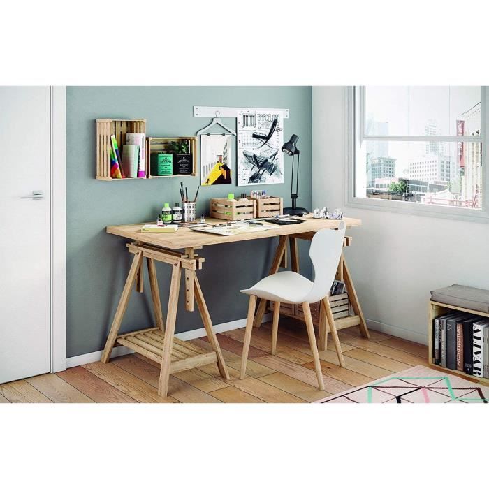 ASTIGARRAGA - CAB005.99 - Tréteau Réglable Architecte - Marron (Bois) 70 x 45 x 70 cm
