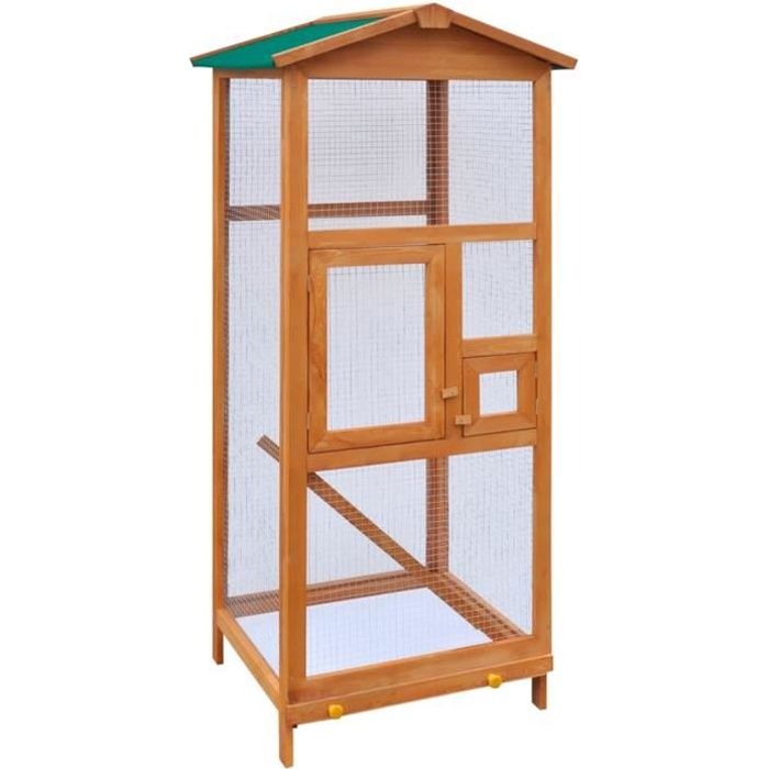 Zoe Boutique82068 HOT - Volière d'extérieur - Cage à oiseaux Bois 65 x 63 x 165 cm
