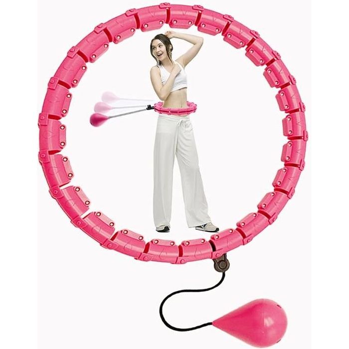 Cerceau Hula Hoop lesté pour adultes, Hula Hoops intelligents pour l'exercice, 1 kg réglable Hula Hoop pour la perte de poids
