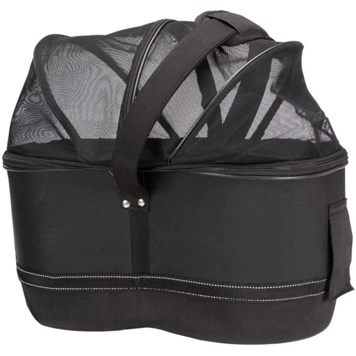 Transport pour chiens TRIXIE Panier pour vélo pour Porte-Bagages étroits Noir 29 x 42 x 48 cm 20587