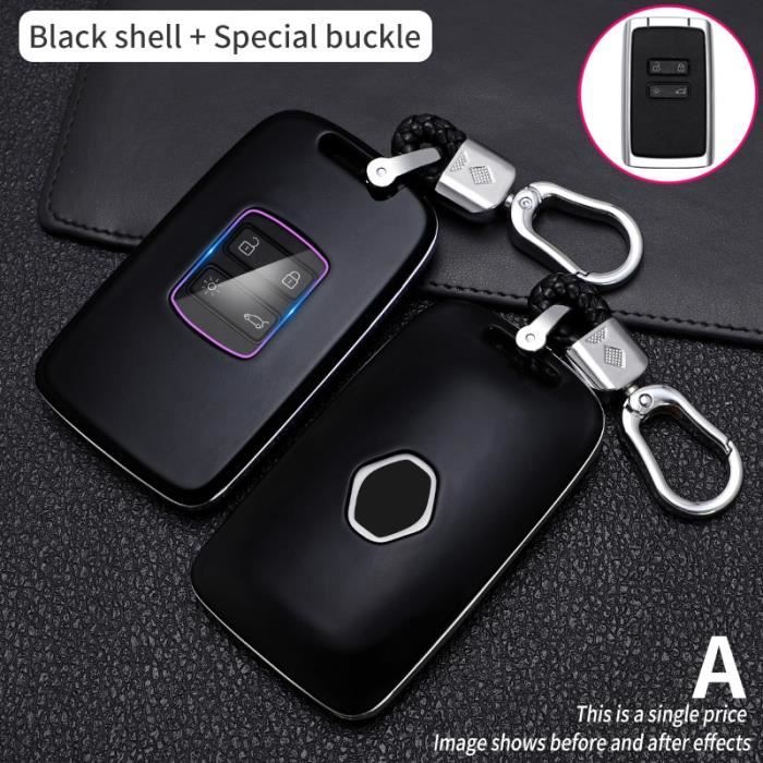 Etui clé de voiture pour Renault Koleos Kadjar scénic Megane Sandero Espace Clio Captur Kangoo Laguna Black