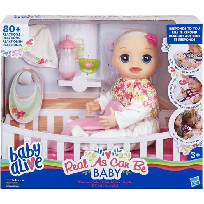 Baby Alive - Mon Vrai Bebe - Poupon - Babille en français