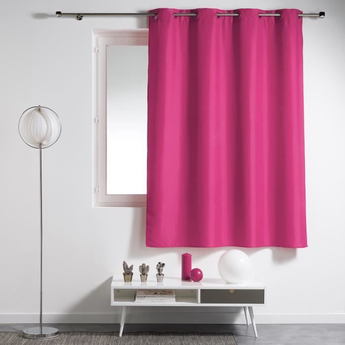 Rideau oeillets 140x180 ESSENTIEL FUCHSIA