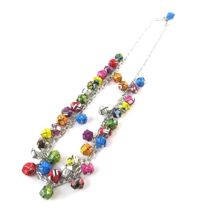 Collier artisanal cuir New Life (fait main)- Les Trésors De Lily [N9573]