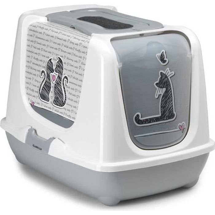 MAISON TOILETTE SERIGRAPHIEE XXL CATS IN LOVE