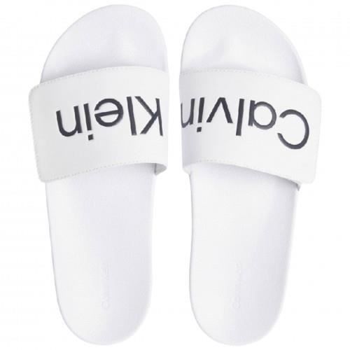 claquette calvin klein blanche
