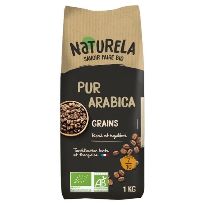 NATURELA : Café en grain pur arabica bio 1 kg