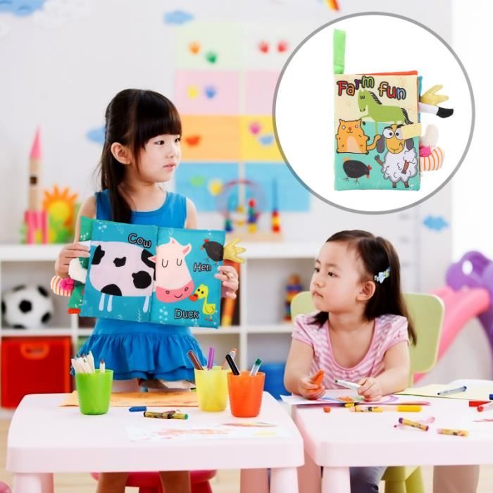 1pc enfants livre en tissu jouet éducatif bébé VEHICULE A CONSTRUIRE - ENGIN TERRESTRE A CONSTRUIRE