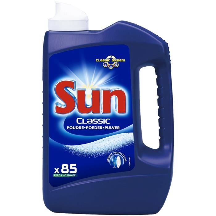 SUN Poudre de lavage lave-vaisselle classique - 2,85kg - 85 doses