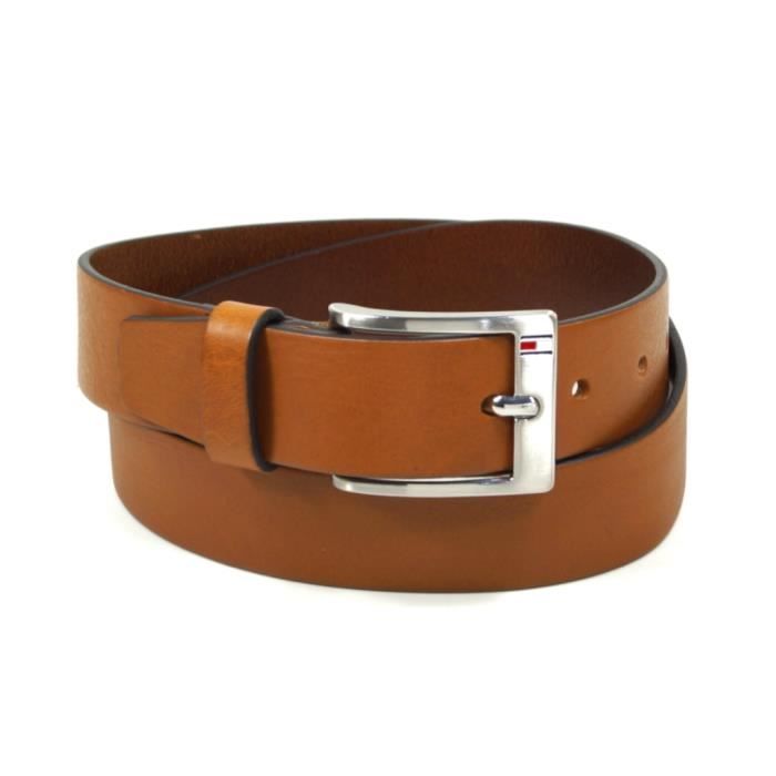 Tommy Hilfiger - Tommy Hilfiger Hommes New Aly Belt Tan brun cuir 105 cm Réf 55572