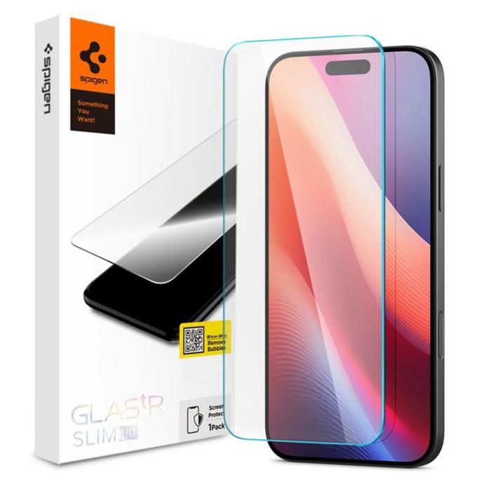 Verre trempé Spigen Glas.TR Slim – Verre trempé pour iPhone 16 / iPhone 15