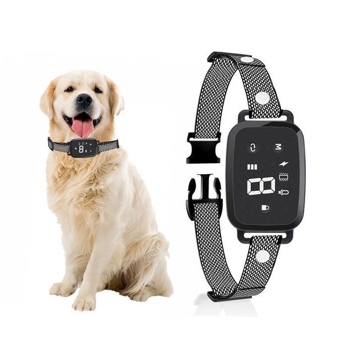 Meilleurs prix pour Collier Anti Aboiement Chien 3 Modes Son/Vibration/Choc Electrique Rechargeable Contrôle Anti-aboiement Intelligent Étanche IP67