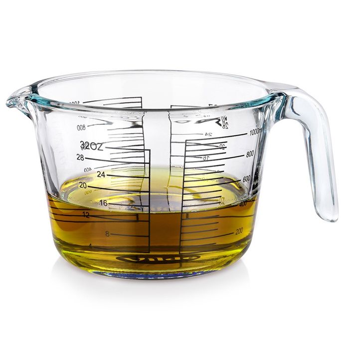 Verre Doseur Professionnel 60cl En Verre Trempé - Gradué Pour Cuisine, Pâtisserie