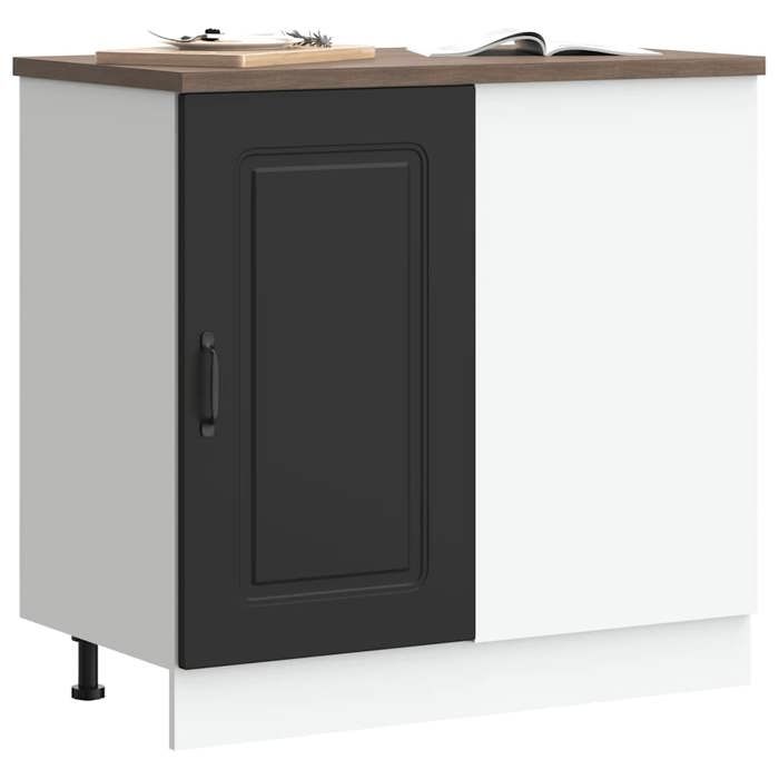 STAR - Buffet de cuisine/Armoire de cuisine Kalmar - stable et durable - noir bois dingénierie LL800