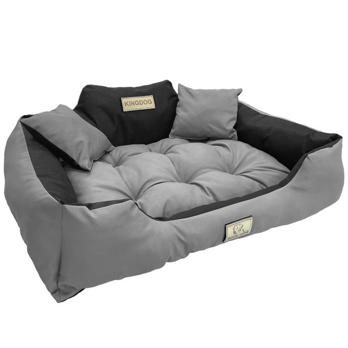 Comparer les prix de Lit Pour Chien EDANTI 145x115 cm Emplacement Pour Nom Imperméable Gris