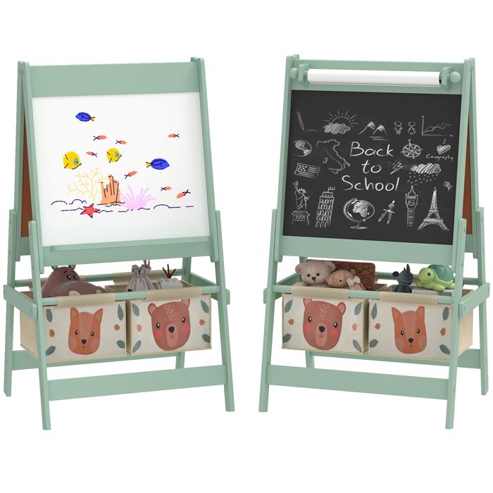 AIYAPLAY - Tableau chevalet - Bois - 54x46.5x93cm - Vert