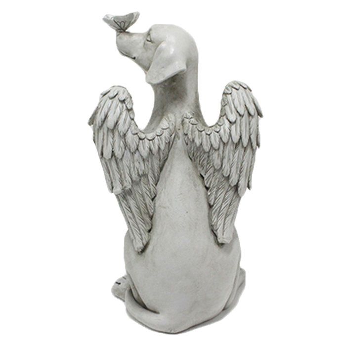 SURENHAP Dog Angel Statue Angel Dog Memorial Statue Hand Slebing Vivid exquis Exquis Synthetic Resin Pet Memorial jardin objet