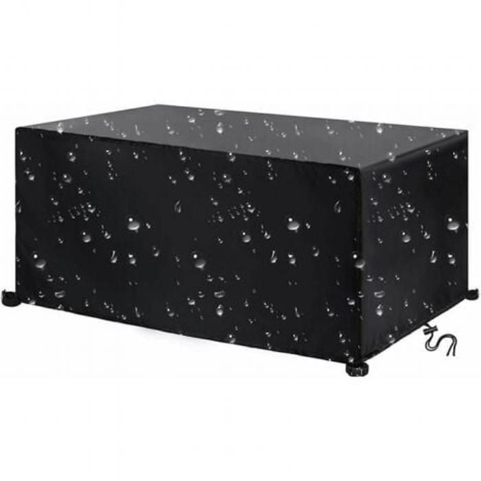 Leju Art Housse de Salon Jardin 420 Tissu Oxford Protection Jardin ImperméAble RéSistance Au Vent Anti-UV Bache Table 220x120x75cm