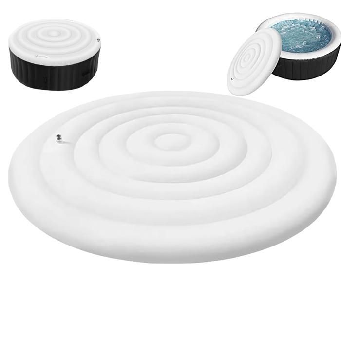 Couverture Spa 145cm Couvercle Spa Gonflable Rond 145cm - Isolation Thermique PVC - Poignées - Protection Pluie Et Neige Protection Spa 145cm Rond Couverture Spa 145cm Couvercle Spa Gonflable Rond 145cm - Isolation Thermique PVC - Poignées - Protection Pluie Et Neige Protection Spa 145cm Rond