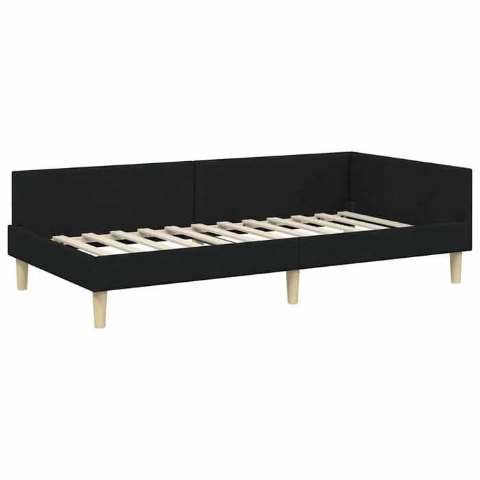 NEUF Structure de lit dangle - UU - 1 PLACE - avec tête de lit - Noir 90x190 cm tissu SS305