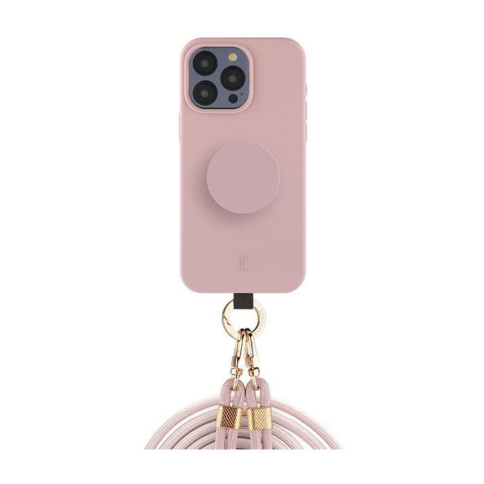 Coque PopGrip - JUST ELEGANCE - iPhone 15 Pro - Rose - PopGrip intégré - Style Just Elegance