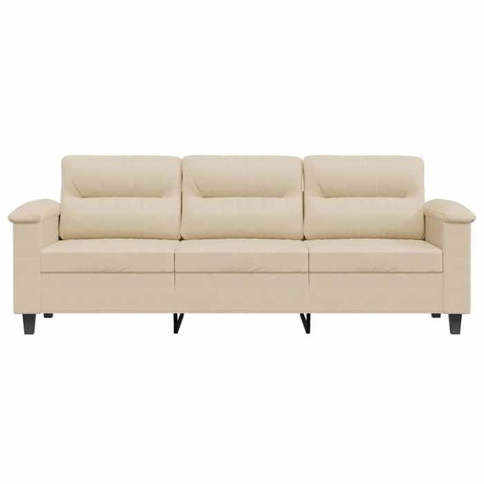 Crème SOFA - Moderne - Canapé avec 3 places - contemporain - Crème 180 cm tissu - microfibre C1852