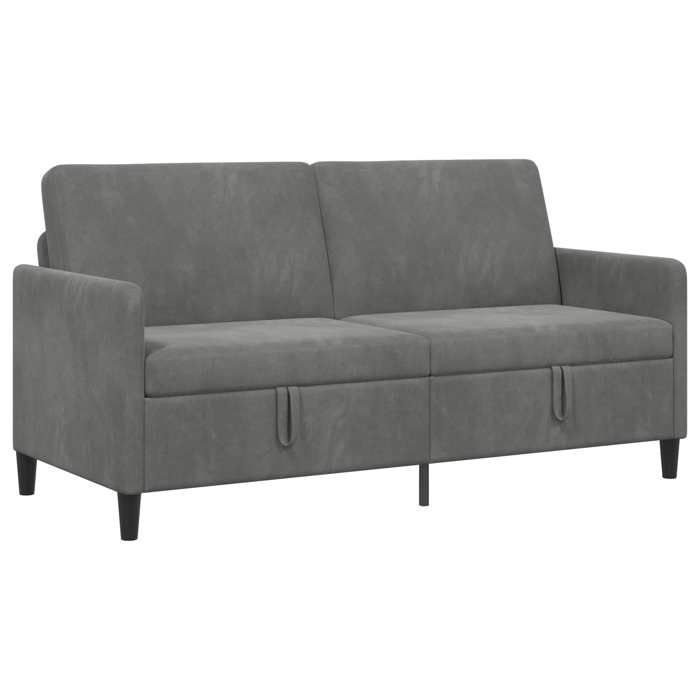 Canapé avec rangement - Sofa avec rangement - vidaXL - polyester - gris foncé - 172 x 78 x 87 cm - 3 places 1690818