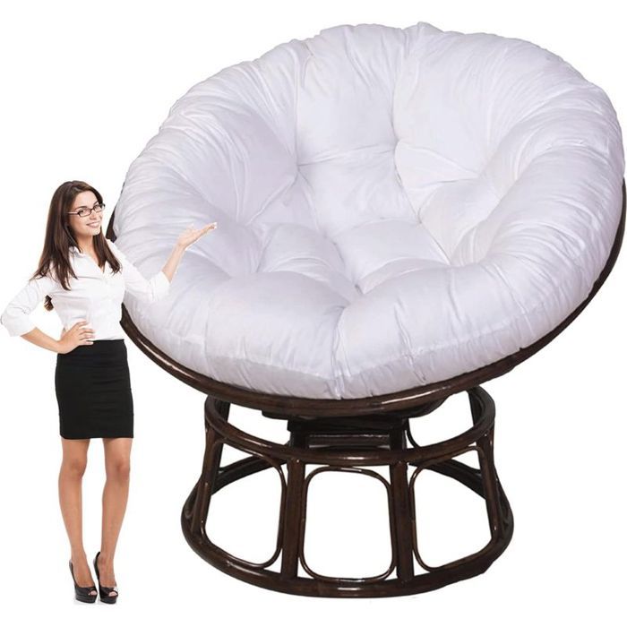 Coussin Chaise Suspendue Rembourré Extérieur - Panier Œuf Pivotant 360° Sans Chaise