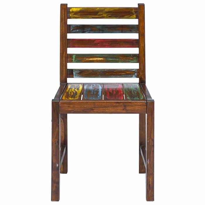 NEW Chaises de Cuisine - Chaises à manger (Set de 2） bois de récupération solide{45x45x86 cm} 912162