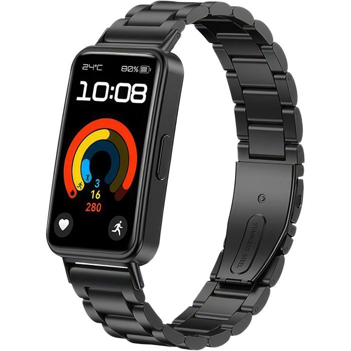 Métal Bracelet de Montre pour Huawei Band 10/9/8 Sport Bracelets pour Homme et Femme