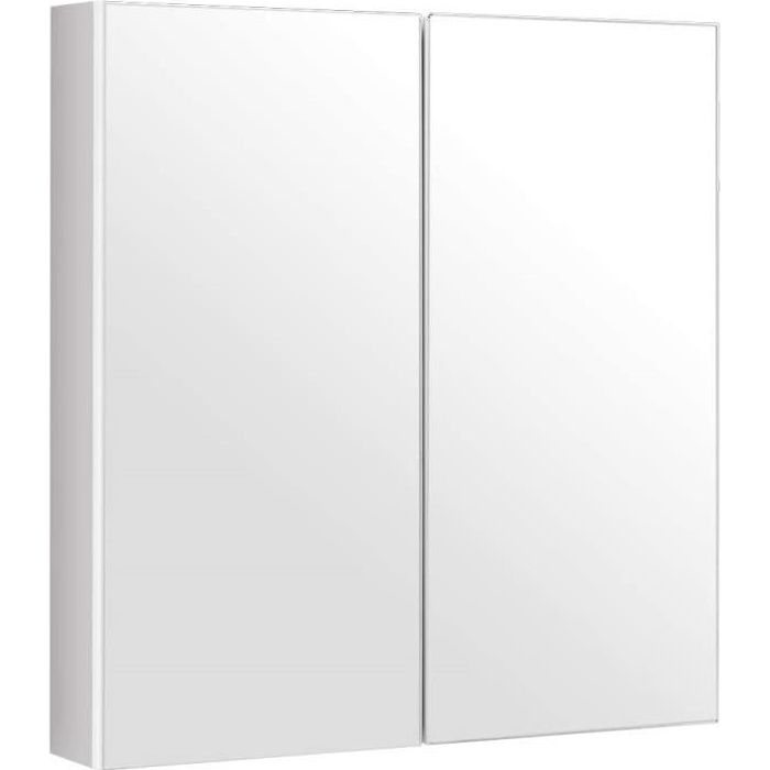 Dreamade Armoire Murale De Salle De Bain Meuble De Rangement Toilettes En Bois Avec Miroir 2 Etageres Pour Wc Toilettes Blanc Achat Vente Armoire De Toilette Armoir De Salle De Bain Soldes Sur