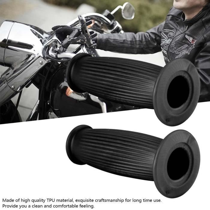 Replay Poign/ées de guidon universelles pour moto//scooter 22//24-25 mm Noir