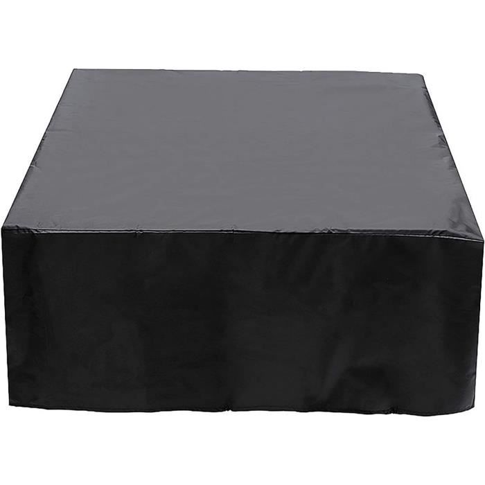 Housse de Protection pour Salon de Jardin - Noir - 126x126x74cm - Imperméable et Coupe-Vent