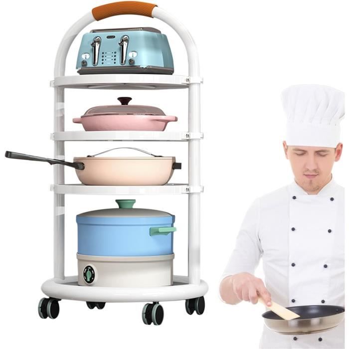 Generic Chariot De Rangement Roulant Avec Roulettes, Etagere De Cuisine Et Salle De Bain - Prix Pas Cher | SN