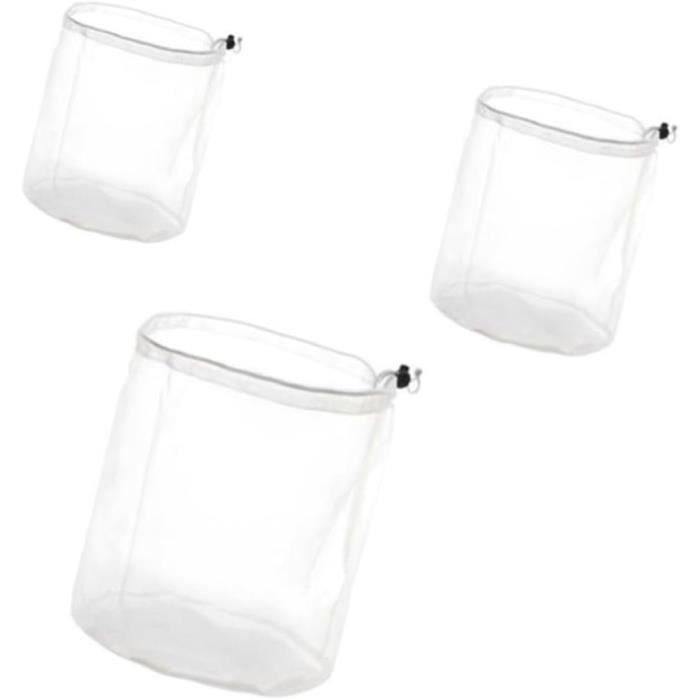 Sacs à Linge En Maille Lavage Machine - Lot De 3 - 50x60cm Blanc