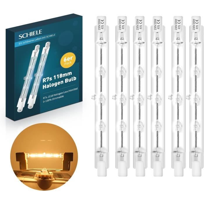 Xanlite - Ampoule LED Crayon Culot R7S, 1521 Lumens, 2700 Kelvins Blanc Chaud Dimmable Alr7s1500d 84371220