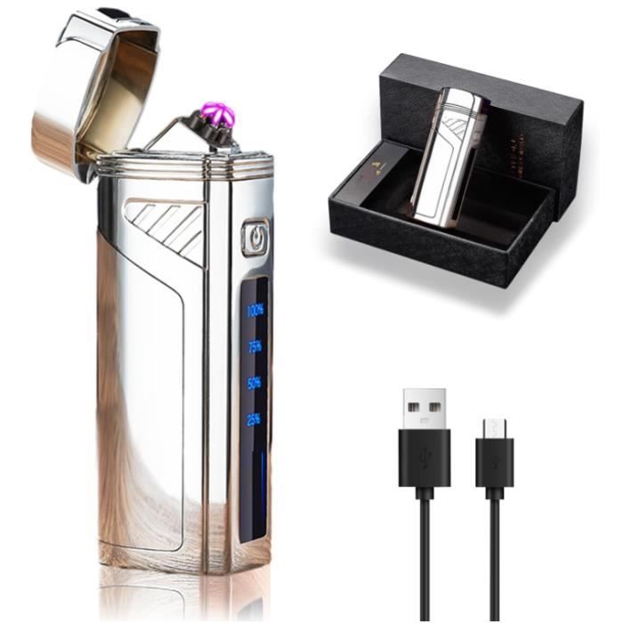 Briquet Plasma Rechargeable TRUE XRL - Flamme électrique à Arc - LED 4 Couleurs - Neuf En Boîte