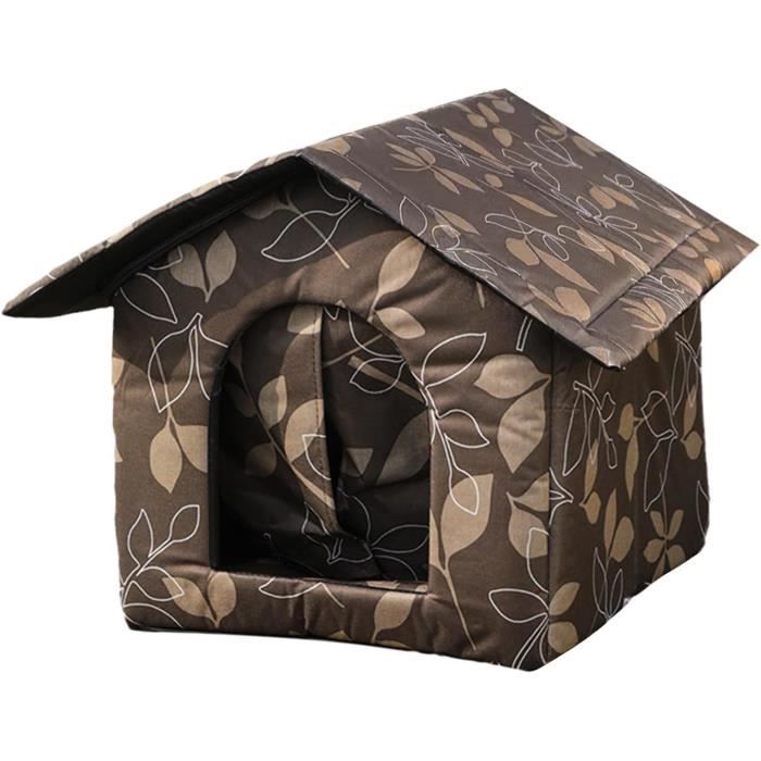 Niche Extérieure Pour Chat Chauffante Et Imperméable | Tente Surélevée Avec Coussin | Taille M (36x36x36 Cm) | Pour Chats Jusqu'à 7.5 Kg