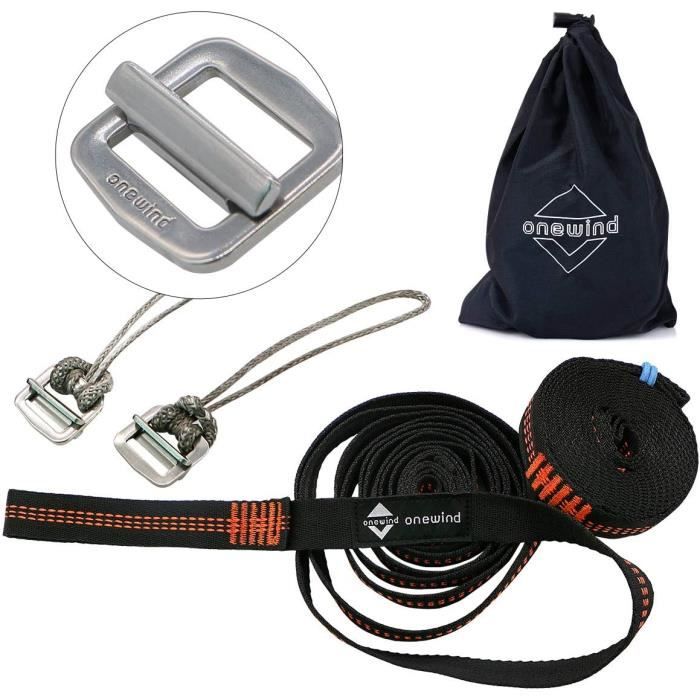 KAMMOK Python Lot De 2 Sangles D'extension Pour Hamac, 1,4 M De Long X 5,1 Cm De Large, Non Extensibles, Sans Nœuds, Durables Et Compactes
