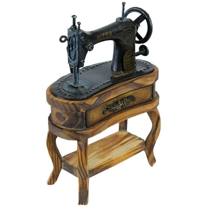 Miniature Machine à Coudre 1/12 En Métal - Accessoire Pour Maison De Poupée, 4.5x2.4x3.1 Cm